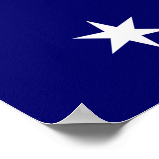 George Washingtons Kommandeur in der Chefflagge Poster (Ecke)