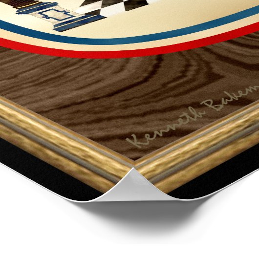 George Washingtons Kunst der monolischen Schürze Poster (Ecke)