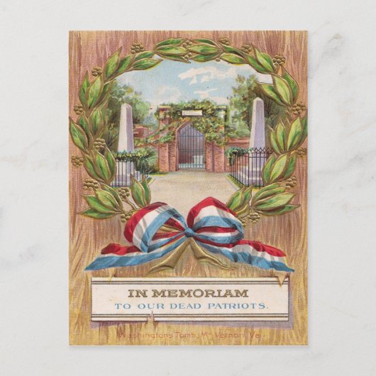 George Washington's Tomb Mount Vernon, VA Postkarte (Vorderseite)