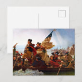 George Washingtons Überquerung des Delaware River Postkarte (Vorne/Hinten)