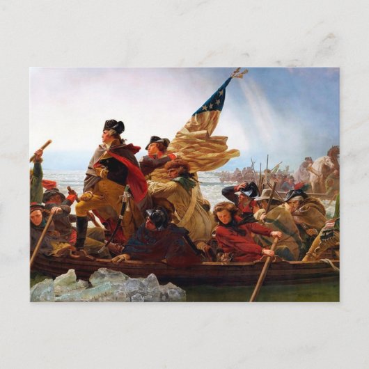 George Washingtons Überquerung des Delaware River Postkarte (Vorderseite)