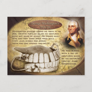 George Washingtons Zähne (Zahnersatz) Postkarte