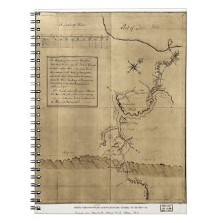 George Washingtons Zeitschrift in das Ohio 1754 Notizblock