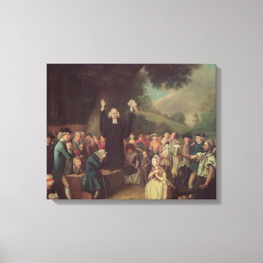 George Whitefield predigt Leinwanddruck (Vorderseite)