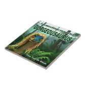 Georgeousaurus Blond Dinosaur Fliese (Seite)