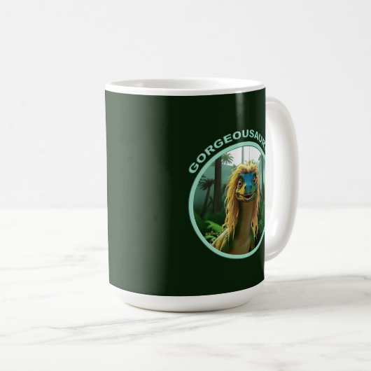 Georgeousaurus Blond Dinosaur Kaffeetasse (VorderseiteRechts)