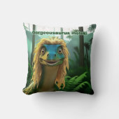 Georgeousaurus Blond Dinosaur Kissen (Vorderseite)