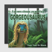 Georgeousaurus Blond Dinosaur Magnetkarte (Vorne/Hinten)