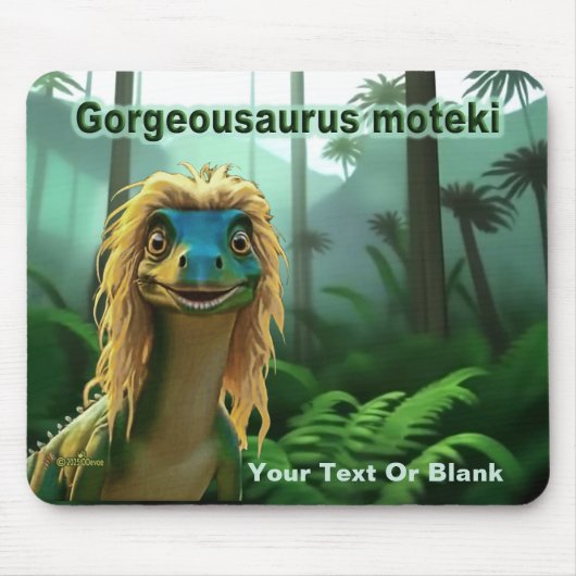Georgeousaurus Blond Dinosaur Mousepad (Vorne)