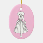 Georges Barbier 1920er Fashion Illustration Keramik Ornament (Vorne)