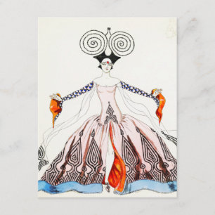 Georges Barbier Art Deco Fashion Note Card Einladung