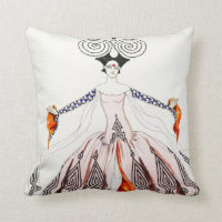 Georges Barbier Art Deco Fashion Pillow