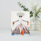Georges Barbier Art Deco Fashion Postcard Postkarte (Stehend Vorderseite)