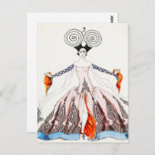 Georges Barbier Art Deco Fashion Postcard Postkarte (Vorne/Hinten)