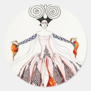 Georges Barbier Art Deco Fashion Stickers