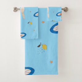 Georges Barbier Au Lido 1924 Fashion Illustration Badhandtuch Set