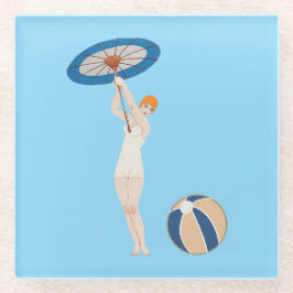 Georges Barbier Au Lido 1924 Fashion Illustration Glasuntersetzer