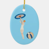 Georges Barbier Au Lido 1924 Fashion Illustration Keramik Ornament (Vorne)