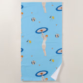 Georges Barbier Au Lido 1924 Fashion Illustration Strandtuch (Vorderseite)