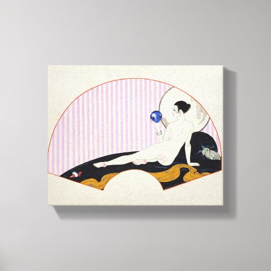 Georges Barbier - Odalisque mit Kristallball Leinwanddruck (Vorderseite)