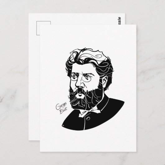 Georges Bizet Postkarte (Vorne/Hinten)