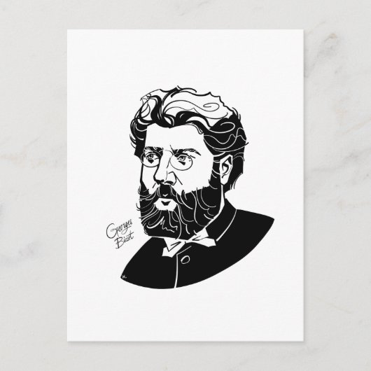Georges Bizet Postkarte (Vorderseite)