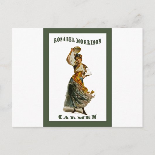 Georges Bizets Carmen ~ Rosabel Morrison 1896 Postkarte (Vorderseite)
