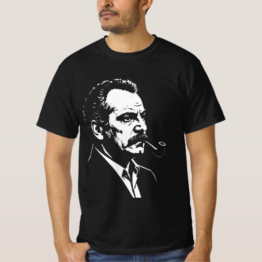 Georges Brassens – Grafisches Porträt T-Shirt (Vorderseite)