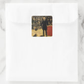 Georges Clemenceau Quadratischer Aufkleber (Tasche)