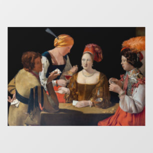 Georges de la Tour - Cheat with Ace of Diamonds Fensteraufkleber