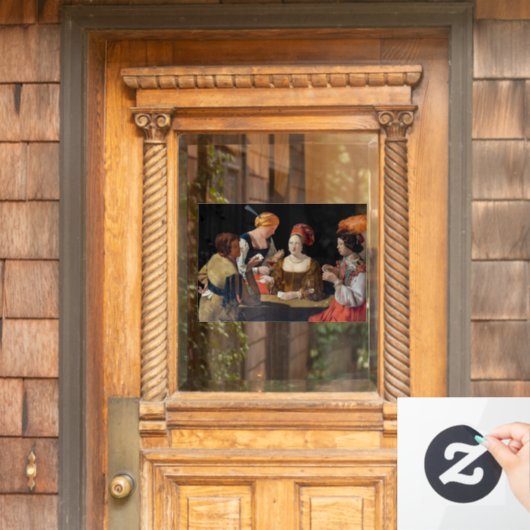 Georges de la Tour - Cheat with Ace of Diamonds Fensteraufkleber (Haustür)