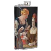 Georges de la Tour - Cheat with Ace of Diamonds Flachmann (Rechts)