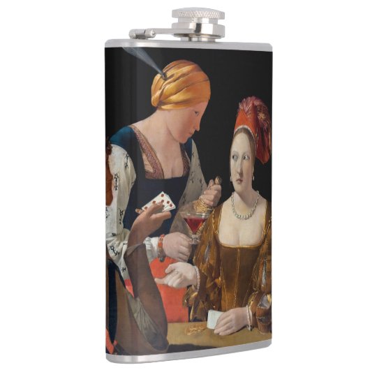 Georges de la Tour - Cheat with Ace of Diamonds Flachmann (Rechts)