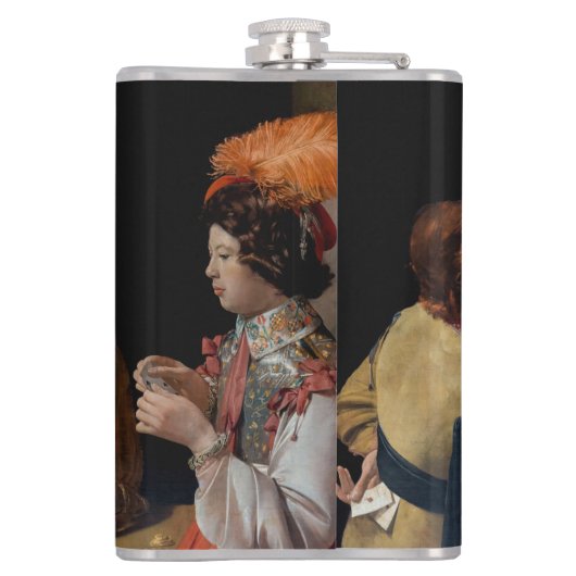 Georges de la Tour - Cheat with Ace of Diamonds Flachmann (Rückseite)