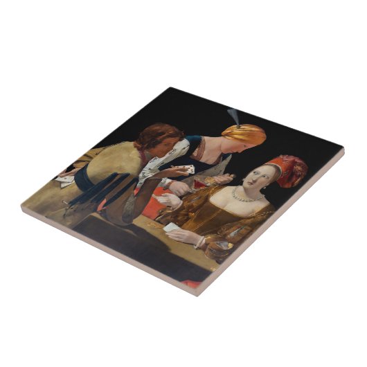 Georges de la Tour - Cheat with Ace of Diamonds Fliese (Seite)
