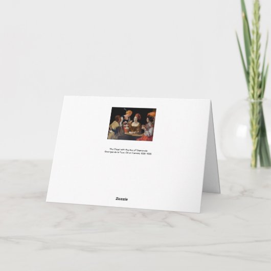 Georges de la Tour - Cheat with Ace of Diamonds Karte (Rückseite)