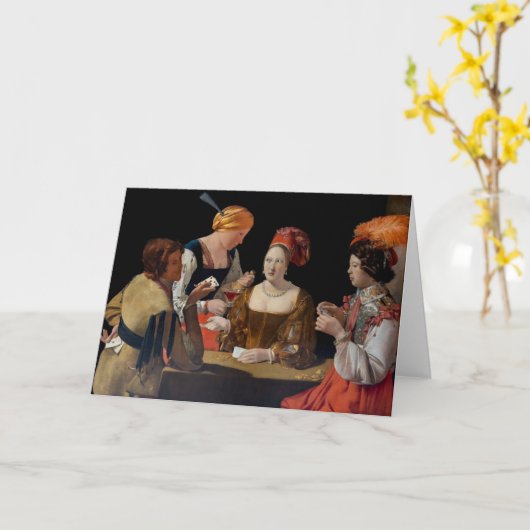 Georges de la Tour - Cheat with Ace of Diamonds Karte (Gelbe Blume)
