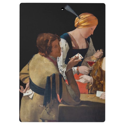 Georges de la Tour - Cheat with Ace of Diamonds Klemmbrett (Rückseite)