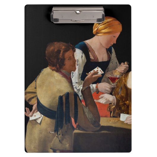 Georges de la Tour - Cheat with Ace of Diamonds Klemmbrett (Vorderseite)