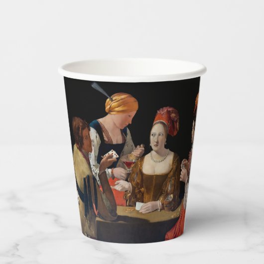 Georges de la Tour - Cheat with Ace of Diamonds Pappbecher (Rückseite)