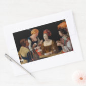 Georges de la Tour - Cheat with Ace of Diamonds Rechteckiger Aufkleber (Umschlag)