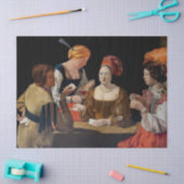 Georges de la Tour - Cheat with Ace of Diamonds Seidenpapier (Basteln)