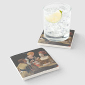 Georges de la Tour - Cheat with Ace of Diamonds Steinuntersetzer (Seitenansicht)