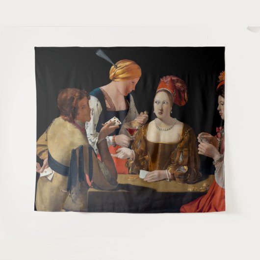 Georges de la Tour - Cheat with Ace of Diamonds Wandteppich (Vorderseite (Horizontal))