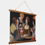 Georges de la Tour - Cheat with Ace of Diamonds Wandteppich Mit Holzrahmen (Gewinkelt)