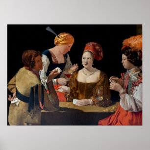 Georges de la Tour - Falschspieler mit Karo-Ass Poster
