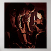 Georges de La Tour - St Joseph als Zimmermann Poster (Vorne)