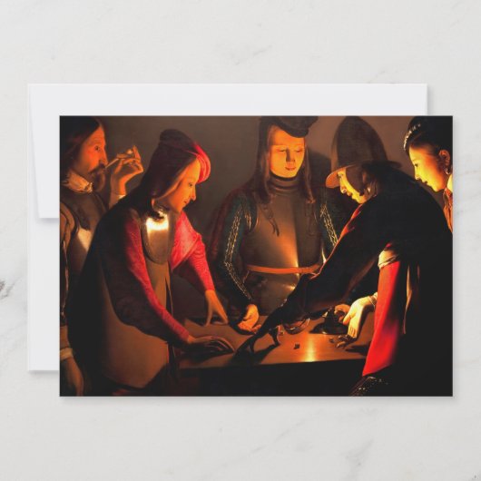 Georges de la Tour - The Dices Players Einladung (Vorderseite)