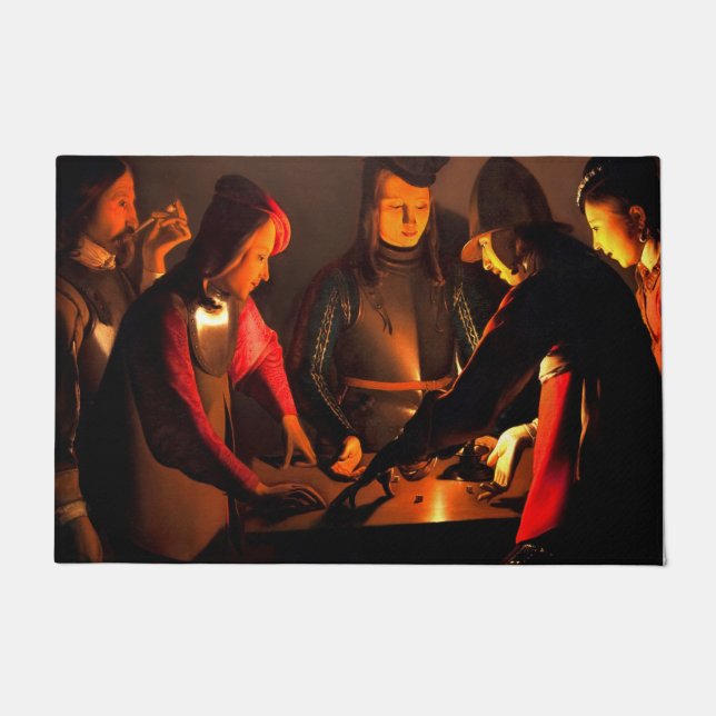Georges de la Tour - The Dices Players Fußmatte (Vorderseite)