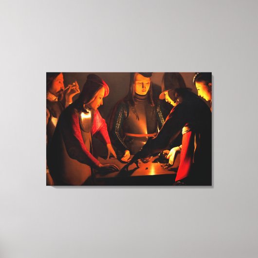 Georges de la Tour - The Dices Players Leinwanddruck (Vorderseite)